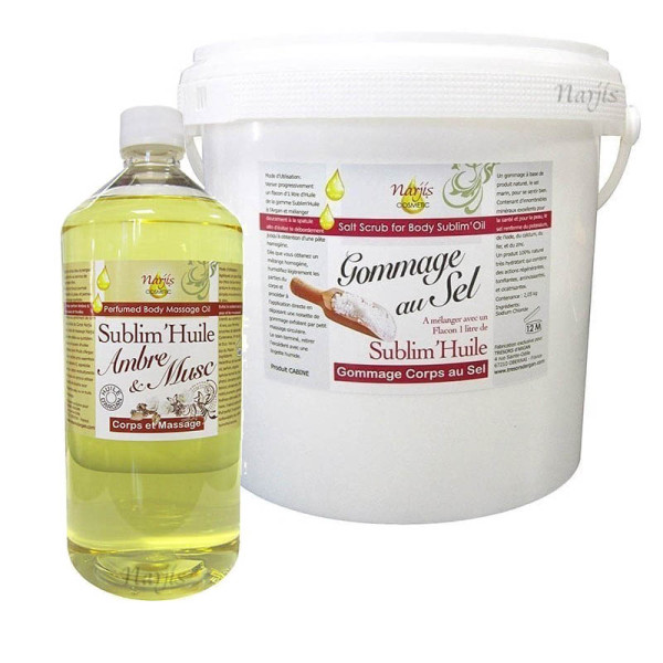 Grossiste en Gommage exfoliant d'Argan BIO Ambre et Musc 3 kg