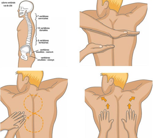 Effectuez la préparation au massage du dos